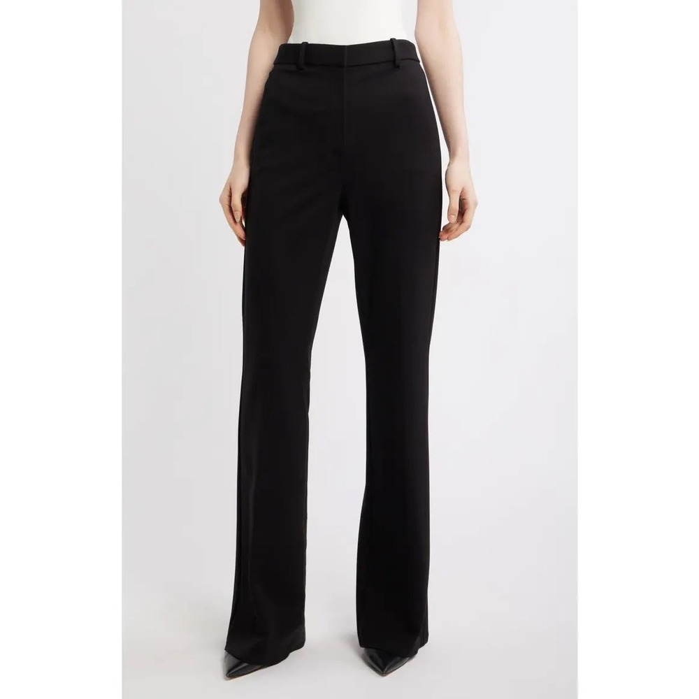Theory Demetria 4 Traceable Wool Dress Pants Black Career Office Womens 16